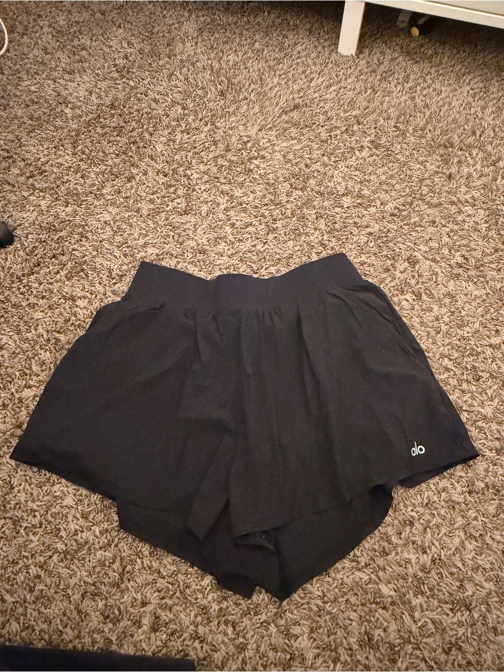 ALO Yoga Black Layered Athletic Shorts